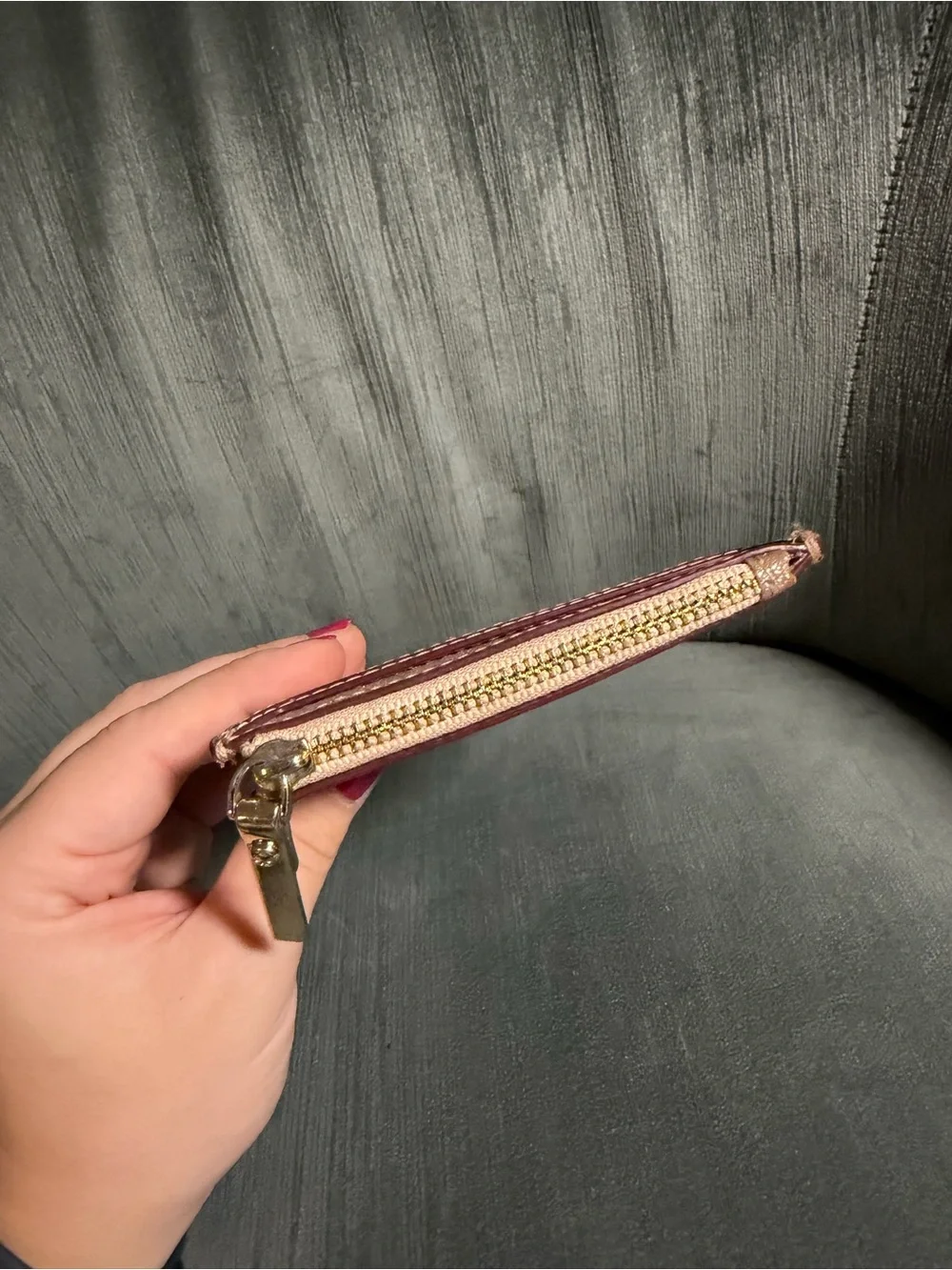 kate spade Rose Gold Glitter Cardholder Wallet
